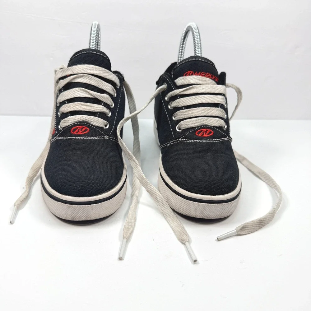 Heelys Kids Youth 3 Pro 20 Roller Shoes Black Canvas Red Logo Skater Y2K